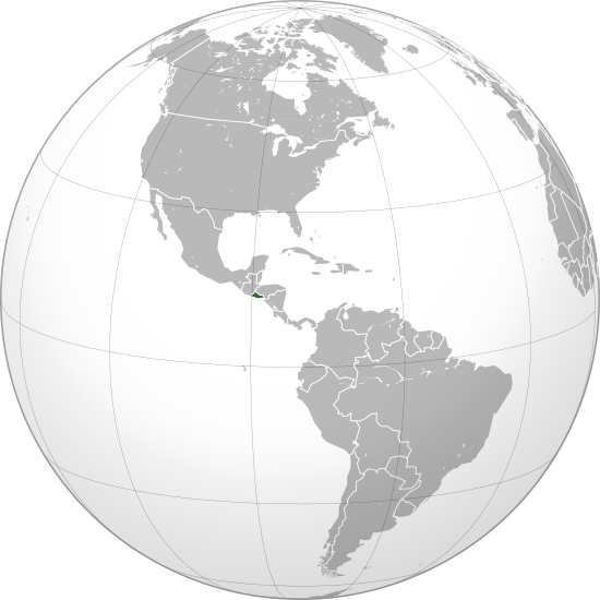 World map highlighting El Salvador.