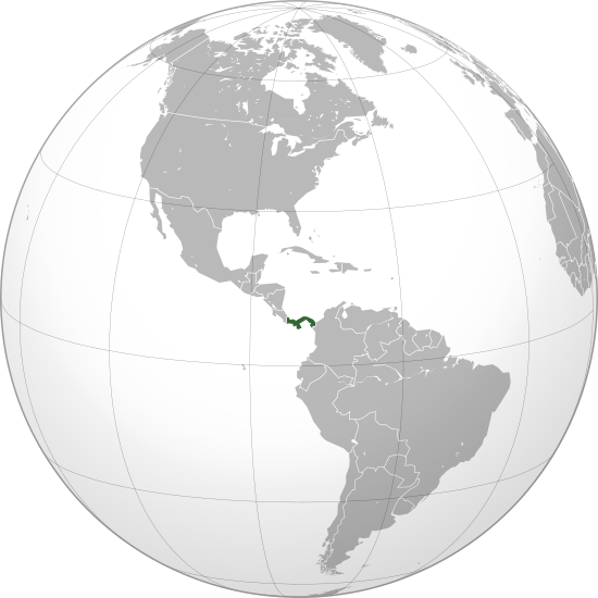 World map highlighting Panama.